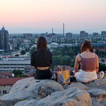 Three beauties on Nebet Tepe Hill overlooking the New Town of Plovdiv